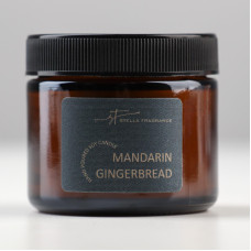 Свеча ароматическая в банке Mandarin Gingerbread, соевый воск, 50 гр, мандарин, пряник