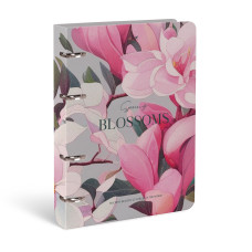 Тетрадь со сменным блоком 120л клетка на 4 кольцах "BLOSSOMS" soft touch LXNBCL-BLS LOREX