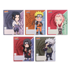 Тетрадь 12 листов в линию Naruto, обложка мелованный картон, ВД-лак, блок офсет